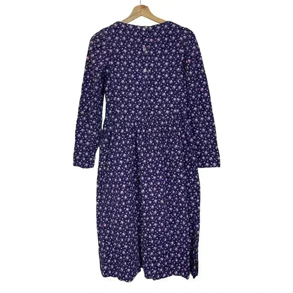 Purple Floral Corduroy Dress - Picture 4 of 15